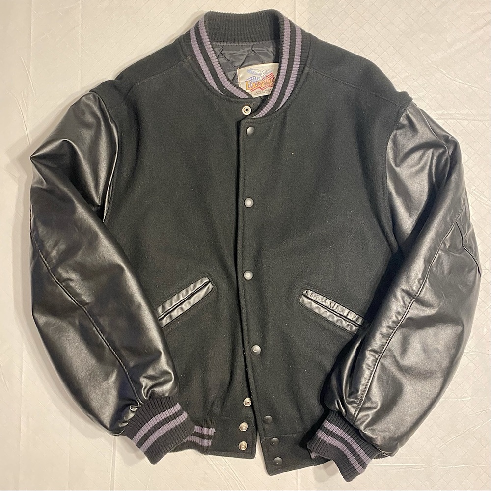 Vintage Excelled Varsity Bomber Jacket